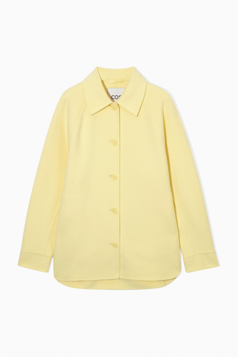 Women's COS Double-Faced Wool Jackets Yellow NZ-26EZXSLDI