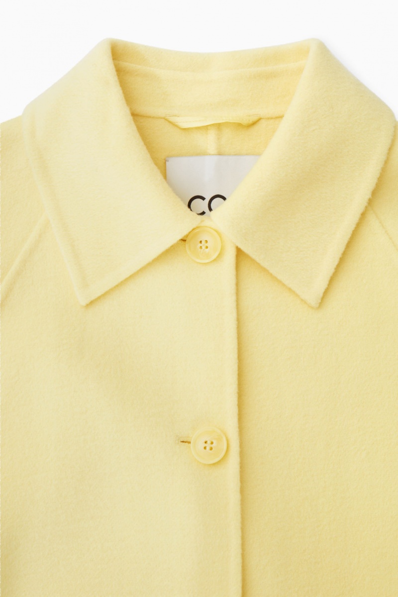 Women's COS Double-Faced Wool Jackets Yellow NZ-26EZXSLDI
