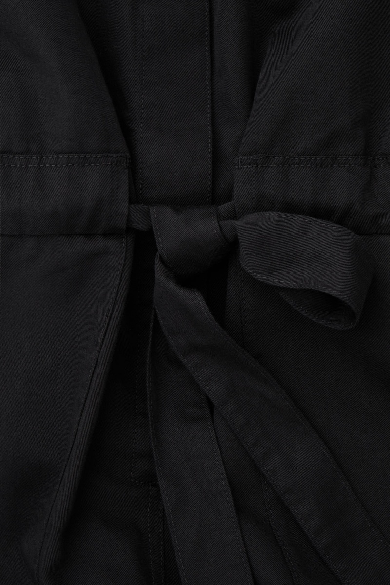 Women's COS Drawstring-Waist Jumpsuit Black NZ-52FVADZIW
