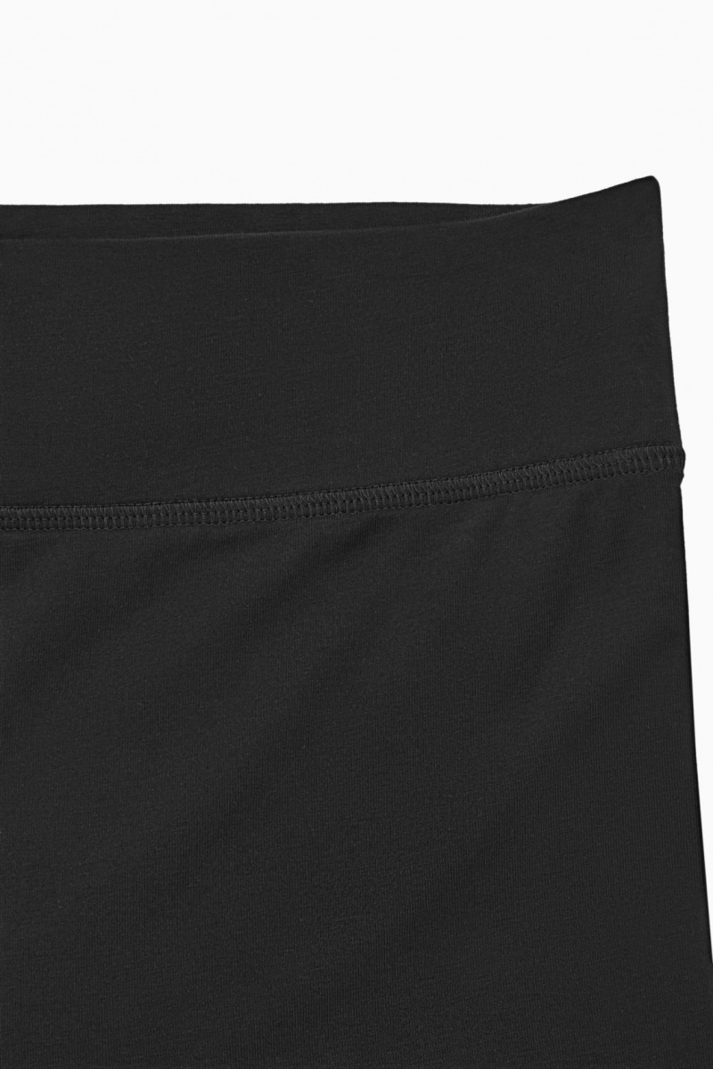 Women's COS Flared Jersey Pants Black NZ-57BUCYPNW