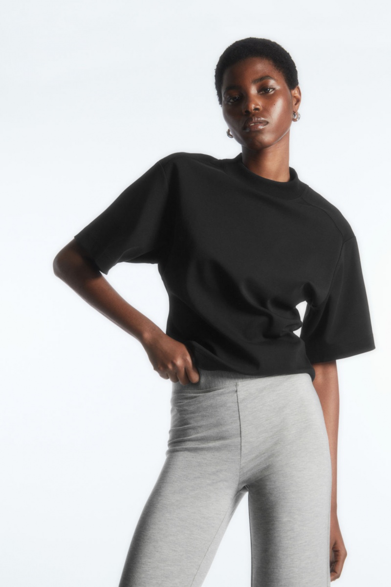 Women's COS Flared Jersey Trousers Light Grey NZ-50ZCYJIES