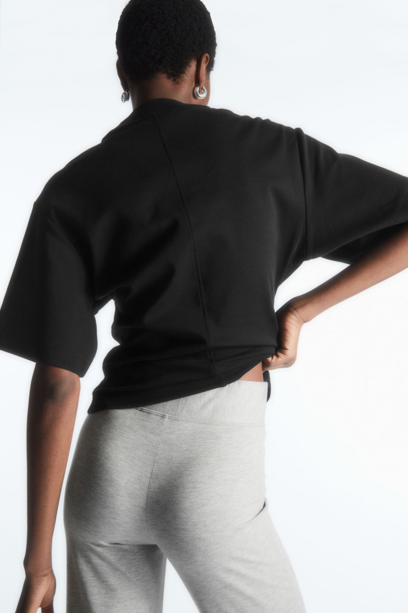 Women's COS Flared Jersey Trousers Light Grey NZ-50ZCYJIES