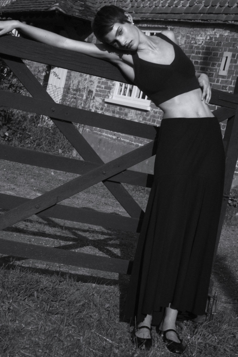 Women's COS Flared Maxi Skirt Black NZ-93WDRXSLA