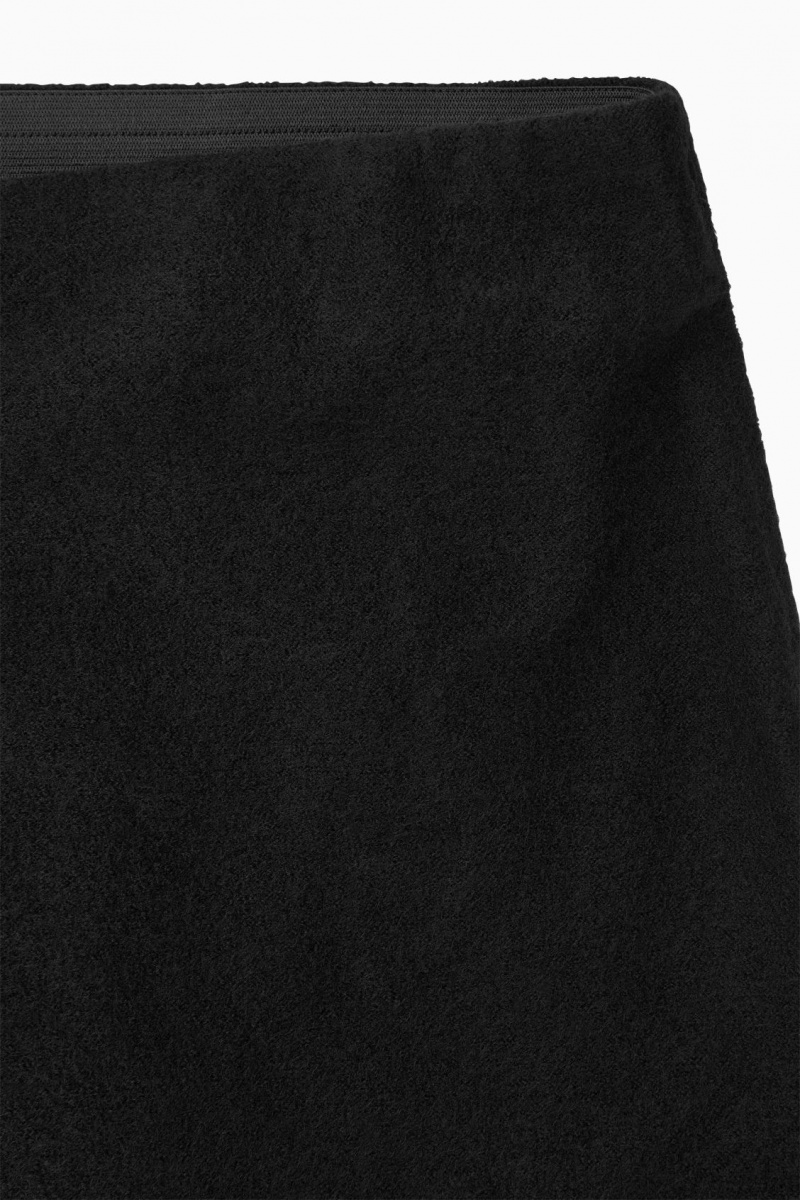 Women's COS Flared Merino Wool Midi Skirt Black NZ-79FKTZXNI