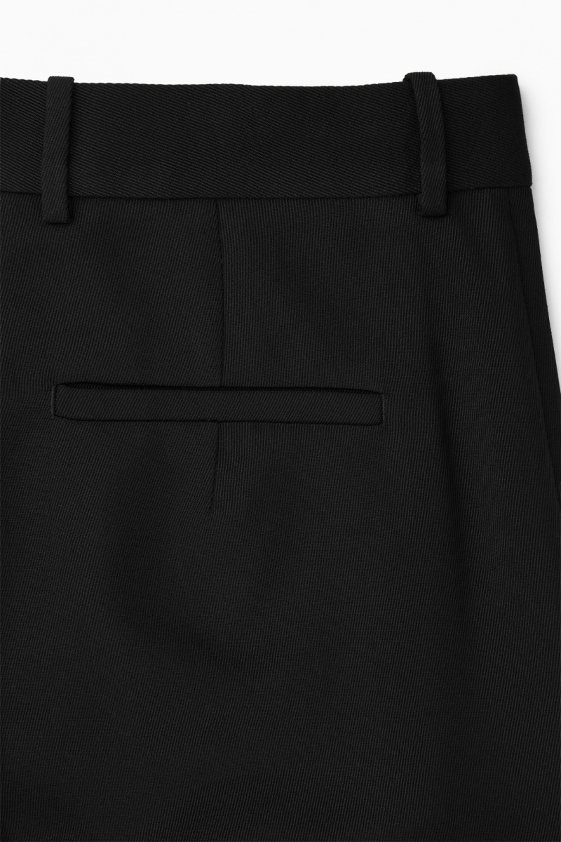 Women's COS Flared Wool Pants Black NZ-17ATFCGLJ