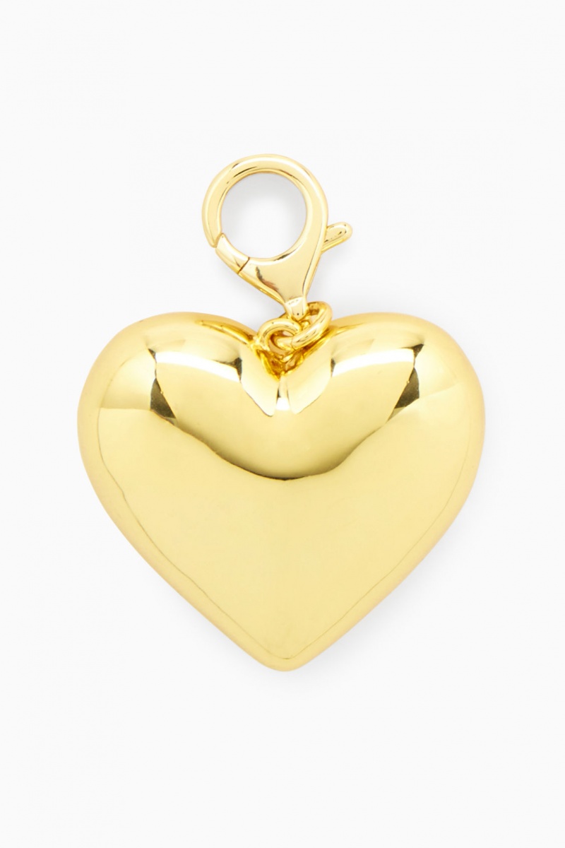 Women's COS Heart Pendant Charm Necklace Gold NZ-45MCLYWTE