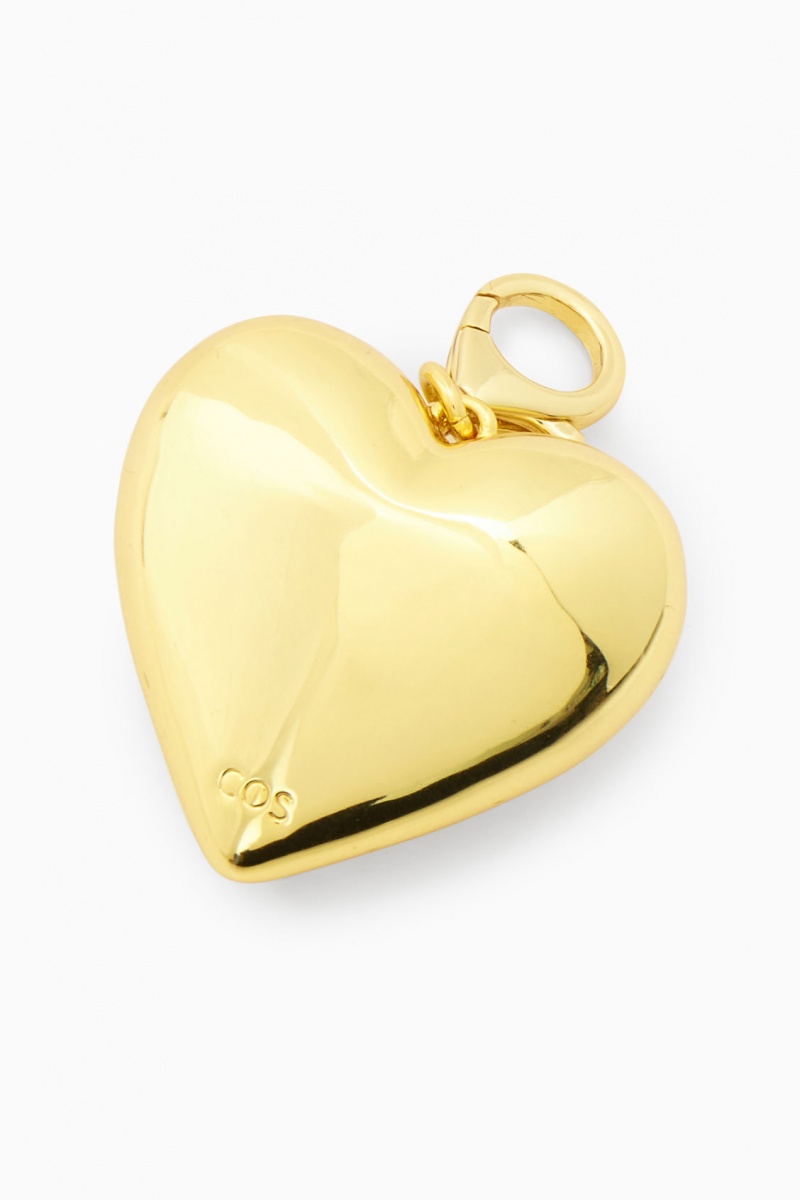 Women's COS Heart Pendant Charm Necklace Gold NZ-45MCLYWTE