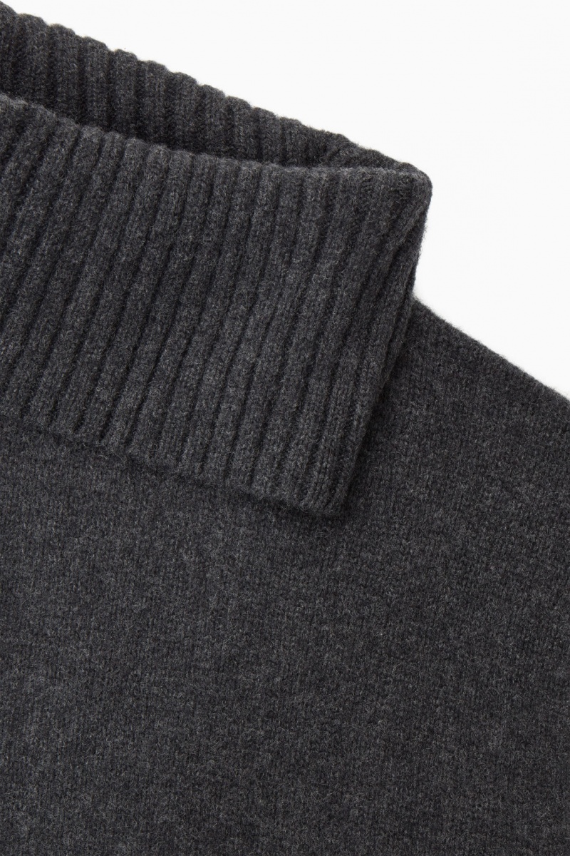 Women's COS High-Neck Pure Cashmere Tank Vest Dark Grey NZ-56EQSOIHR