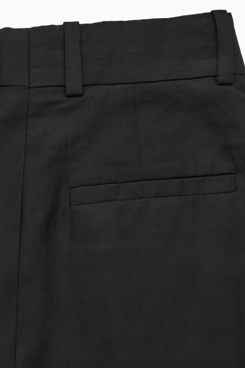 Women's COS High-Waisted Wide-Leg Trousers Black NZ-83KUBQYSJ