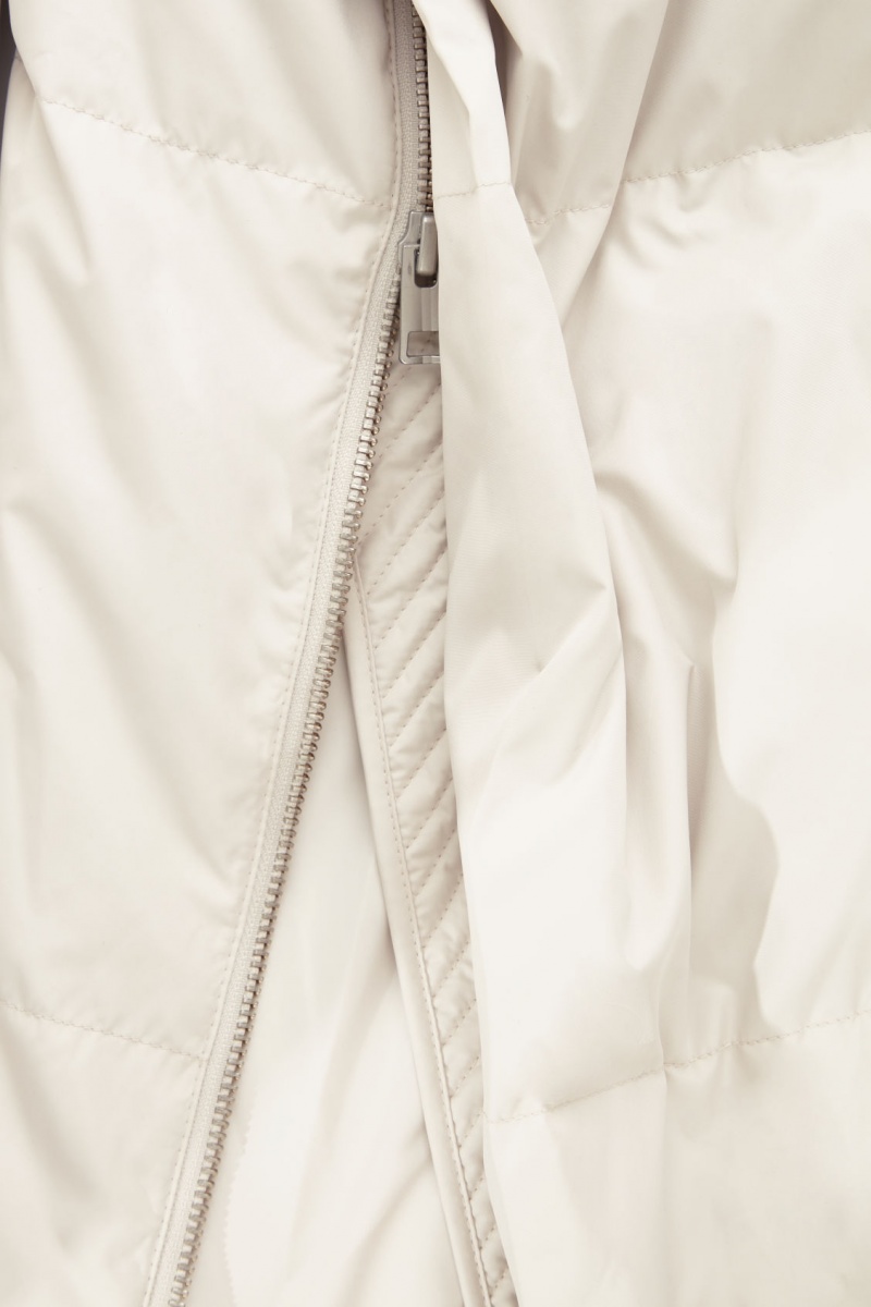 Women's COS Hooded Recycled Down Puffer Coats Cream NZ-54XHAPUVC