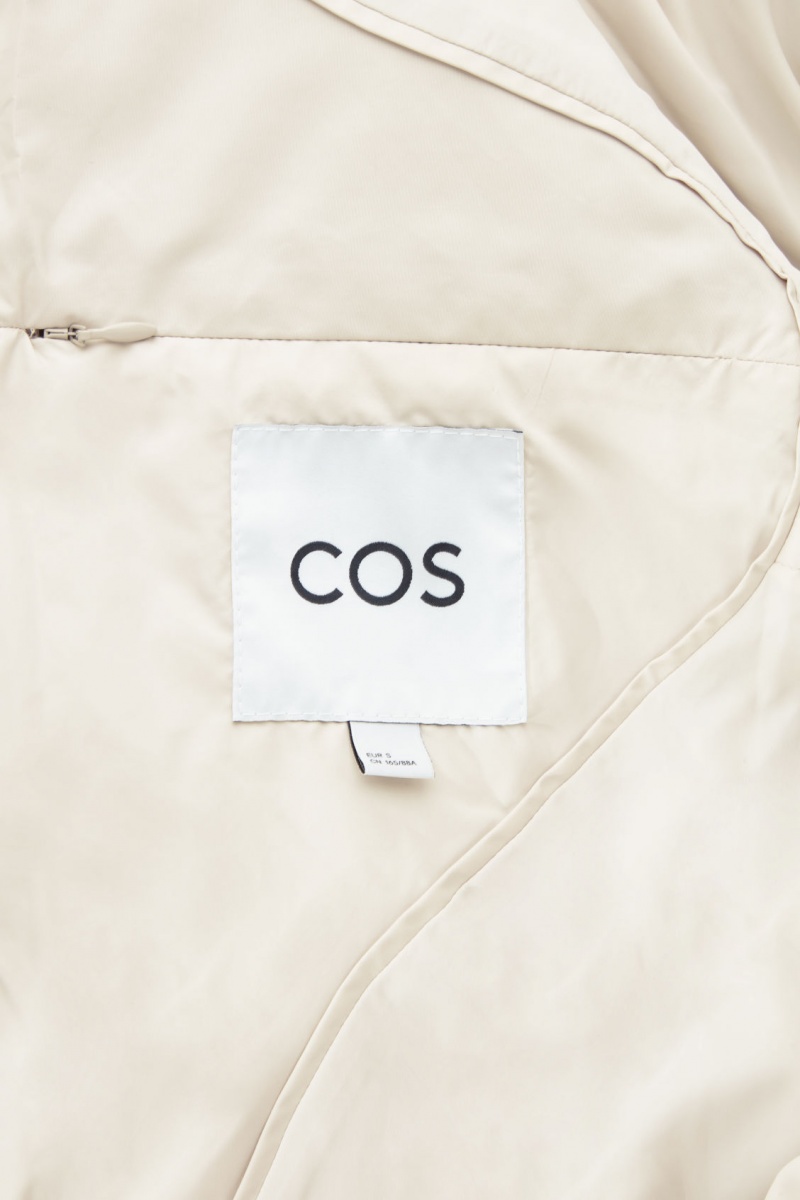 Women's COS Hooded Recycled Down Puffer Coats Cream NZ-54XHAPUVC