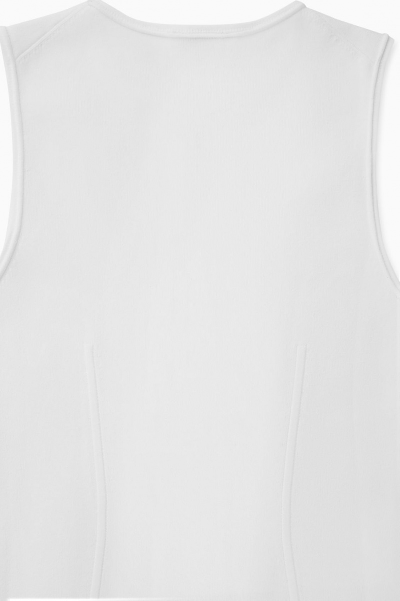 Women's COS Knitted Midi Dress White NZ-87EGAFNHC