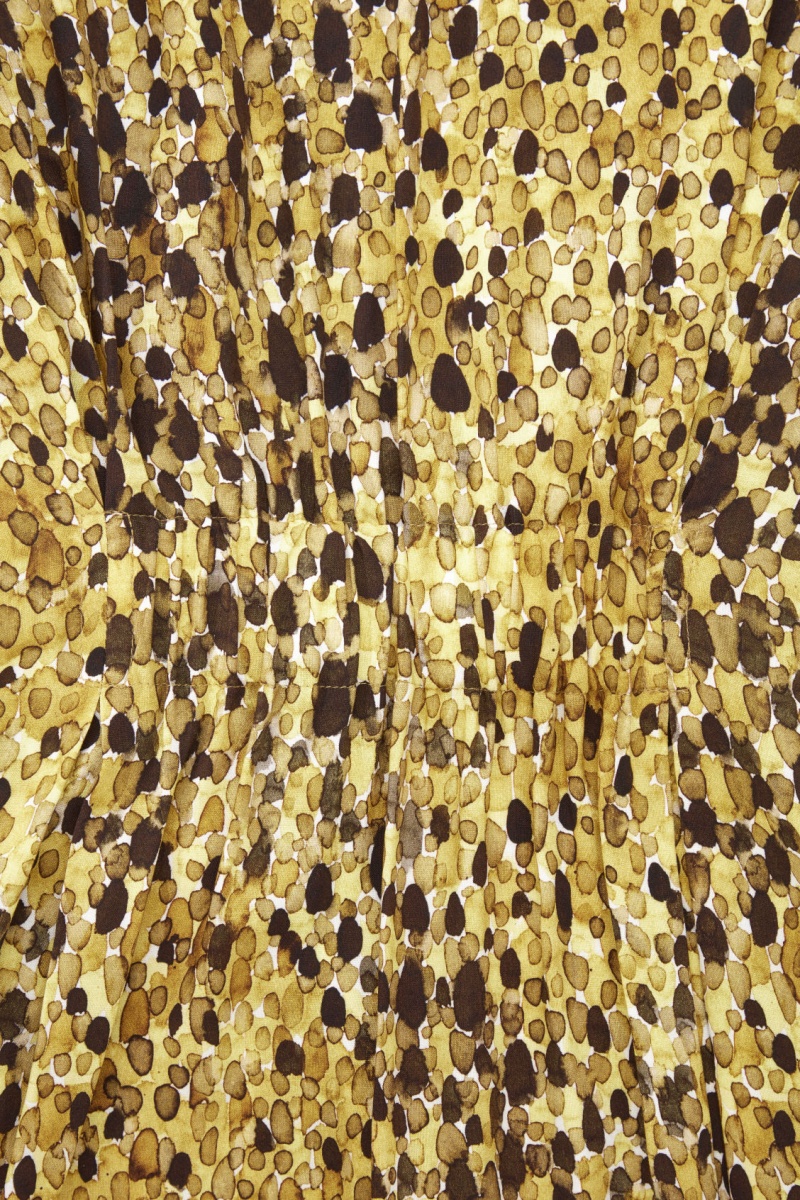 Women's COS Leopard-Print Midi Dress Yellow / Leopard NZ-04GRWVMQH