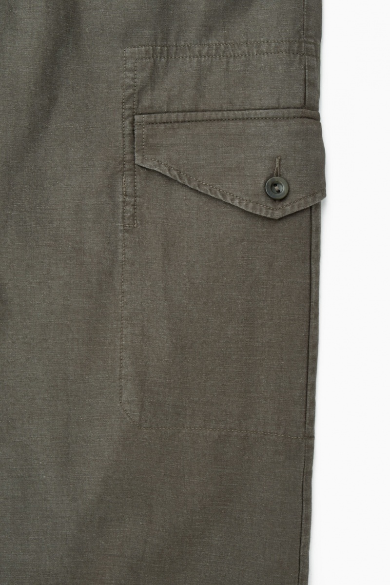 Women's COS Lightweight Drawstring Cargo Pants Light Brown NZ-94EPRMDCF