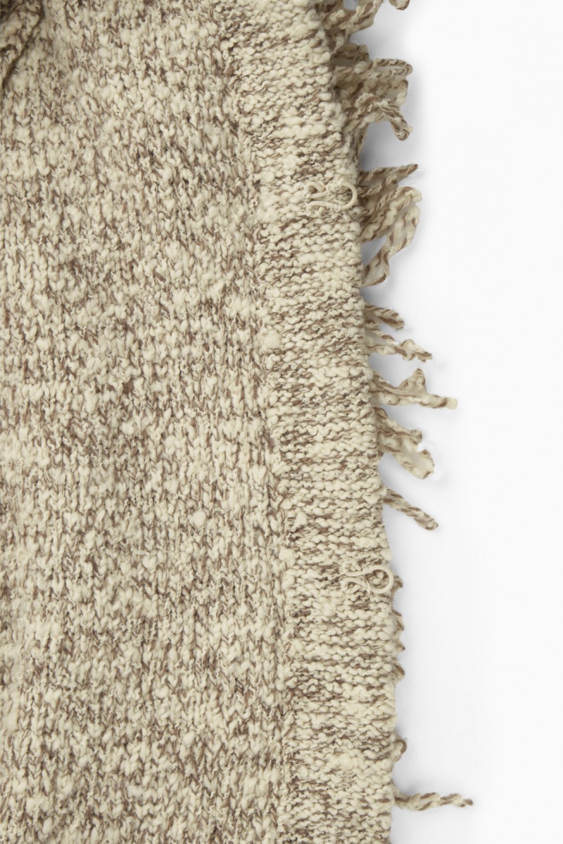 Women's COS Loop-Knit Wool Jackets Beige / White NZ-40IKLNEWO