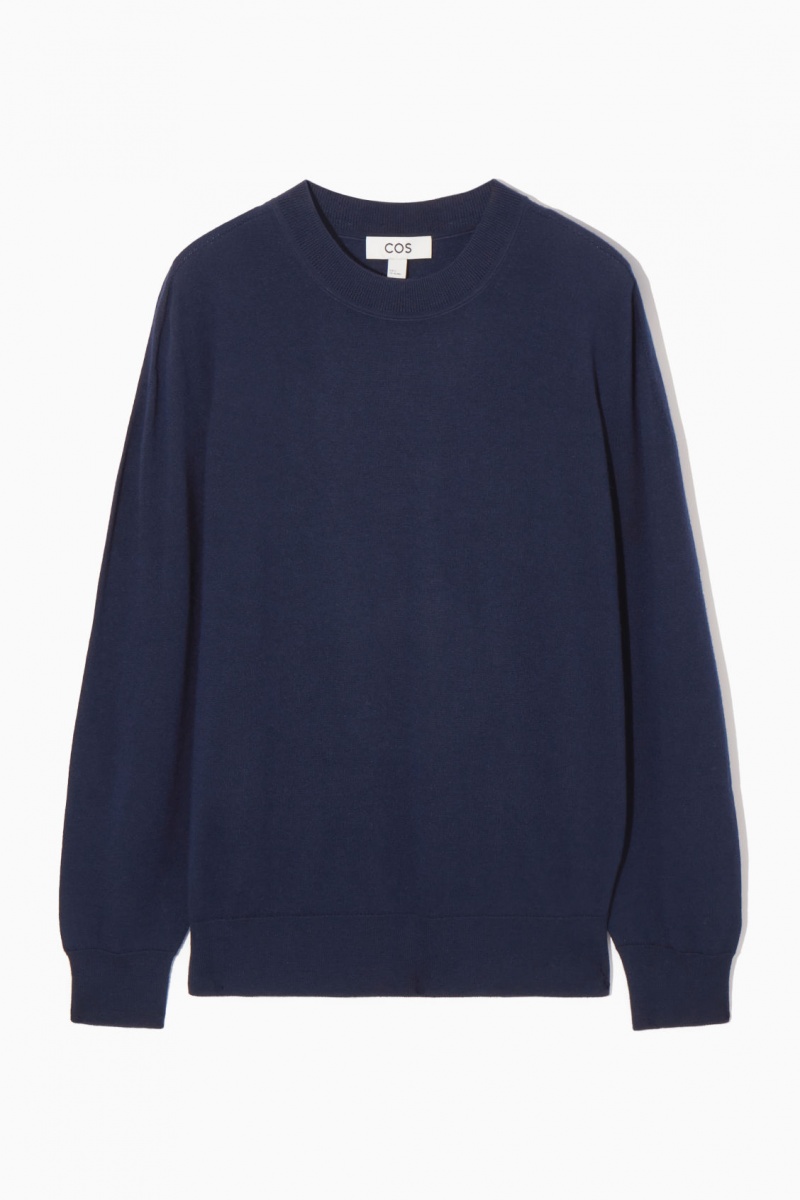 Women's COS Merino Wool Jumpers Navy NZ-71HYSGEXL