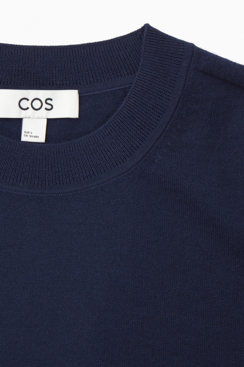 Women's COS Merino Wool Jumpers Navy NZ-71HYSGEXL