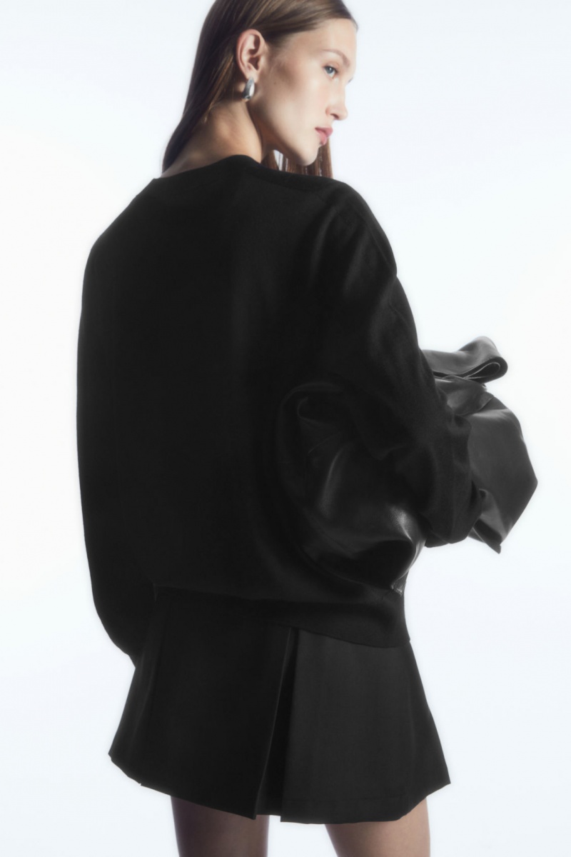 Women's COS Merino Wool Sweaters Black NZ-94IJCKAVL