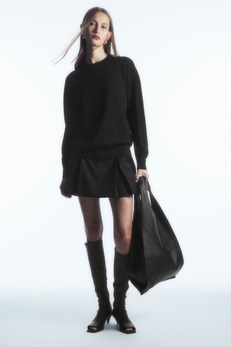 Women's COS Merino Wool Sweaters Black NZ-94IJCKAVL