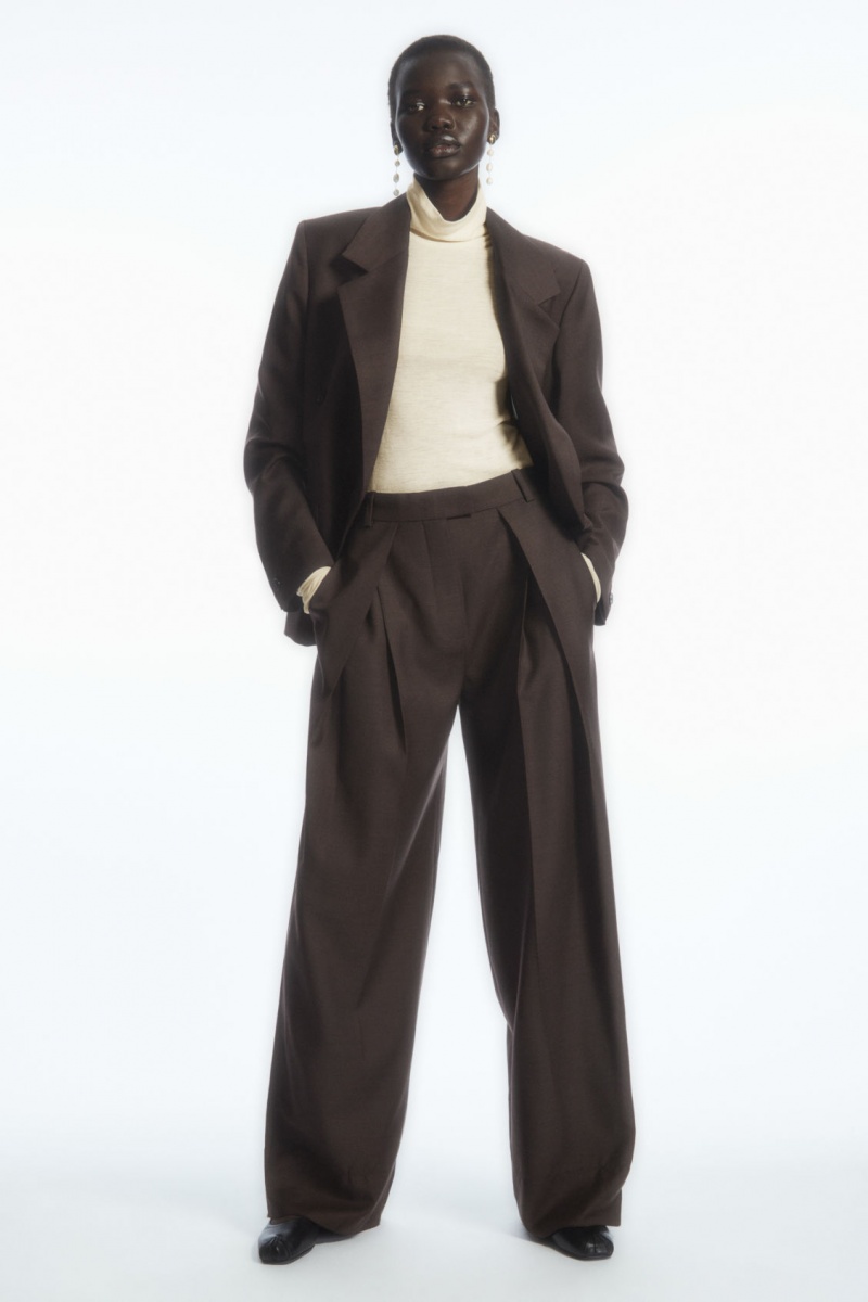 Women's COS Merino Wool Turtleneck Top Sweaters White NZ-86KBUFHOQ