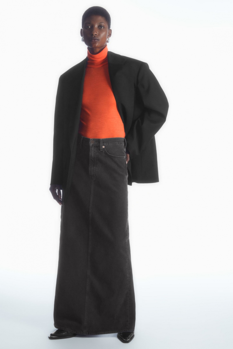 Women's COS Merino Wool Turtleneck Top Sweaters Orange NZ-27JAQUSIN