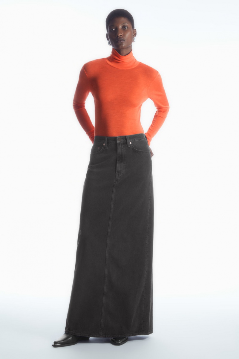 Women's COS Merino Wool Turtleneck Top Sweaters Orange NZ-27JAQUSIN