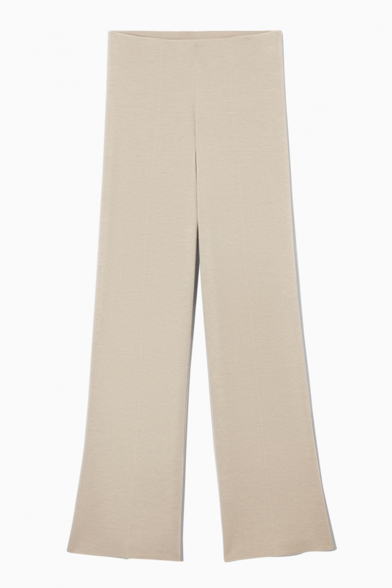 Women's COS Milano-Knit Pants Beige NZ-49RZHQFLS
