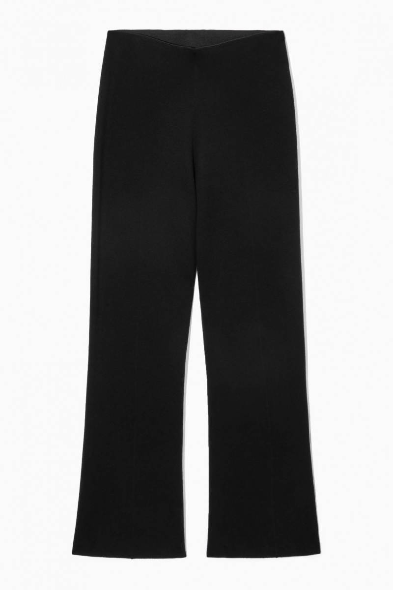 Women's COS Milano-Knit Pants Black NZ-86BMUTWFN