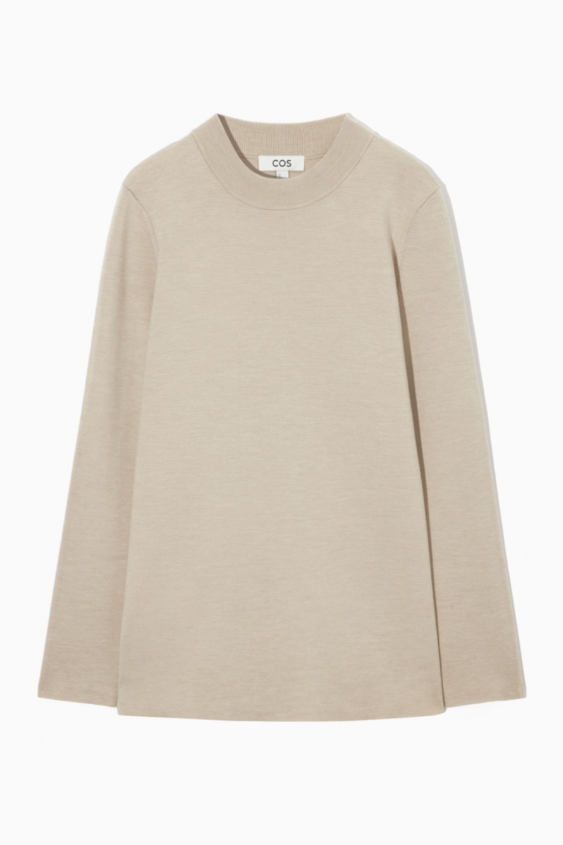 Women's COS Milano-Knit Sweaters Beige NZ-04NRUPLWX