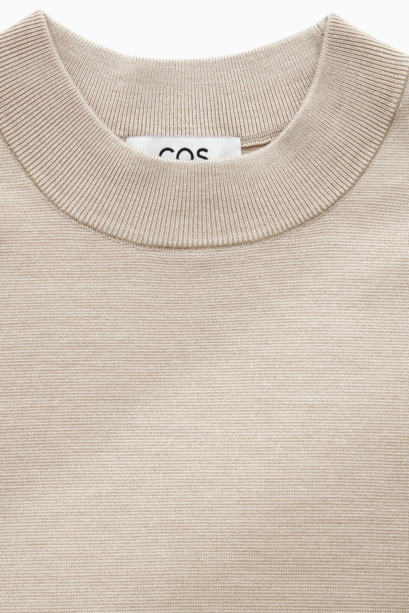 Women's COS Milano-Knit Sweaters Beige NZ-04NRUPLWX