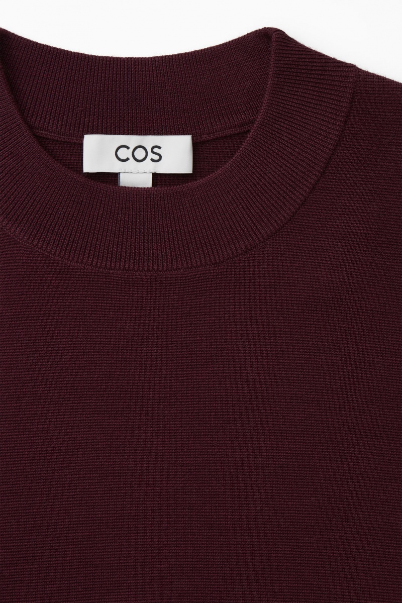 Women's COS Milano-Knit Sweaters Burgundy NZ-23WCPNFHS