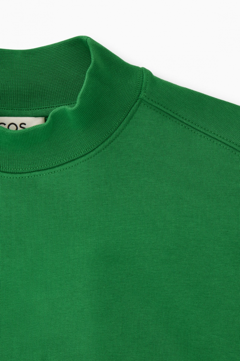 Women's COS Mock-Neck Sweatshirt Green NZ-70XRUTPWH