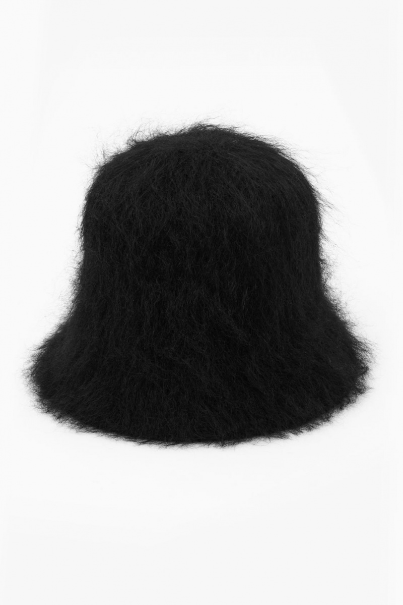 Women's COS Mohair Bucket Hats Black NZ-26VQGJSZC
