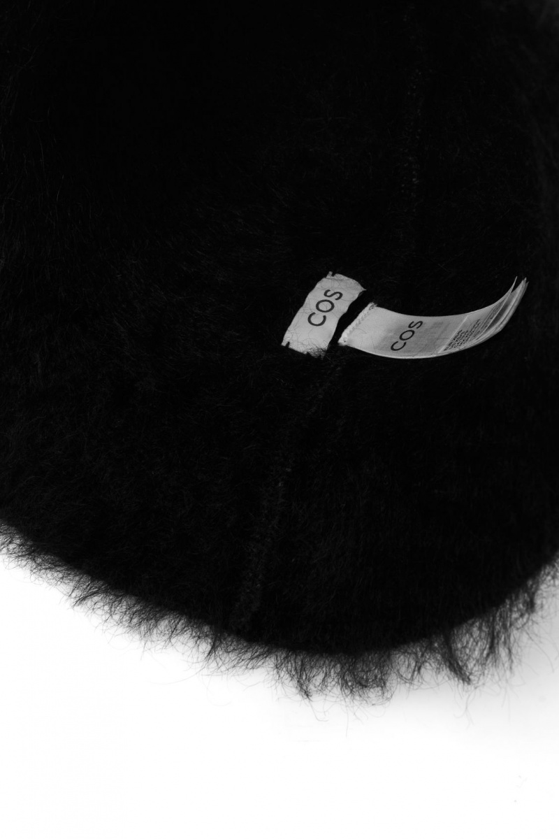 Women's COS Mohair Bucket Hats Black NZ-26VQGJSZC