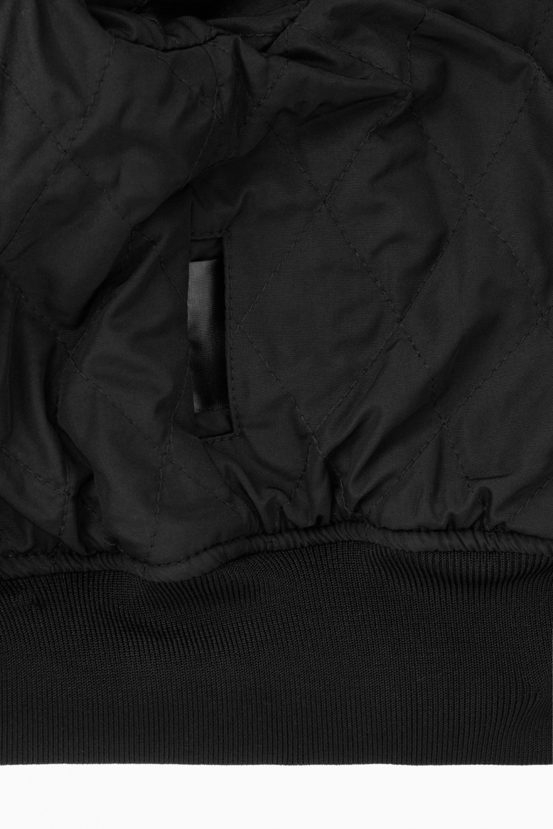 Women's COS Oversized Cropped Bomber Jackets Black NZ-21XSZUDPQ