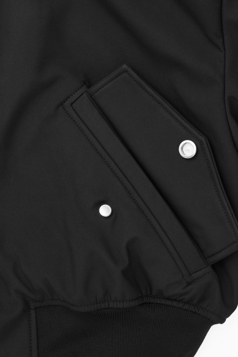 Women's COS Oversized Cropped Bomber Jackets Black NZ-21XSZUDPQ