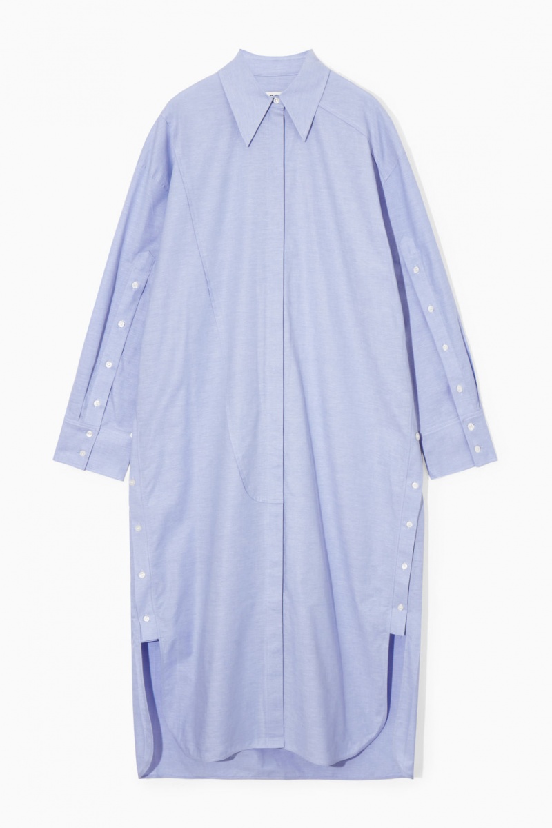 Women's COS Oversized Deconstructed Dress Light Blue NZ-68ONZEXCW