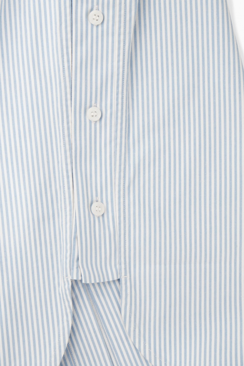 Women's COS Oversized Deconstructed Shirts Light Blue NZ-95NJPTDIQ