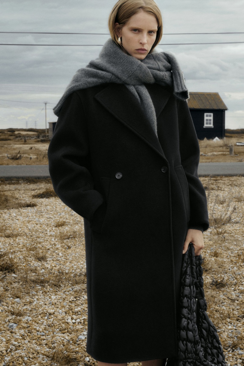 Women's COS Oversized Double-Breasted Wool Coats Black NZ-98ORFWXDB