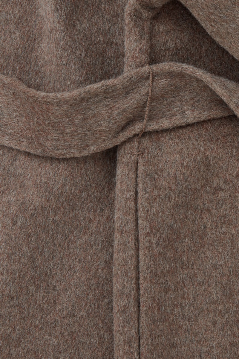 Women's COS Oversized Double-Breasted Wool Coats Dark Beige NZ-42XNEIHLM