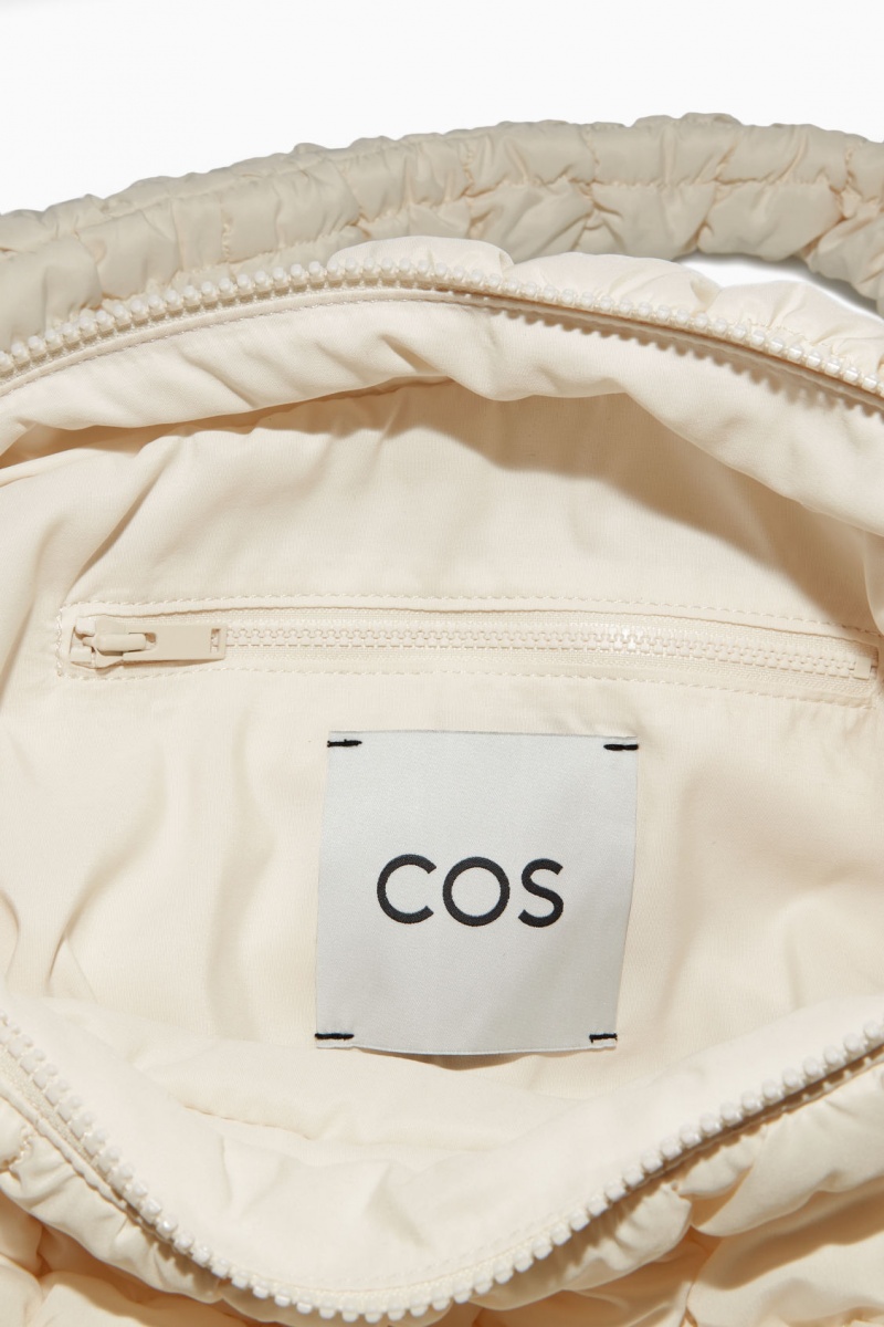 Women's COS Oversized Quilted Crossbody Bag White NZ-67QOJMUVB