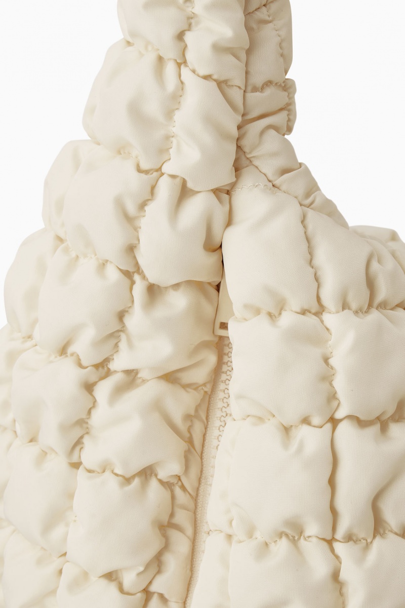 Women's COS Oversized Quilted Crossbody Bag White NZ-67QOJMUVB