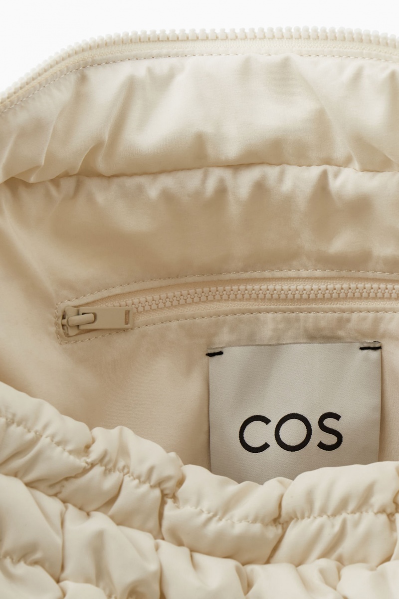 Women's COS Oversized Quilted Crossbody Bag White NZ-67QOJMUVB