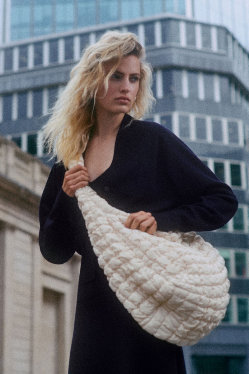 Women's COS Oversized Quilted Crossbody Bag White NZ-67QOJMUVB