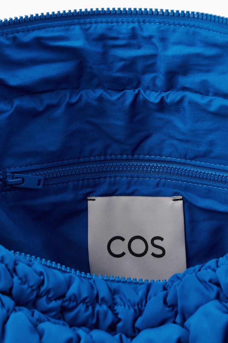 Women's COS Oversized Quilted Crossbody Bag Blue NZ-85CJZVDTW
