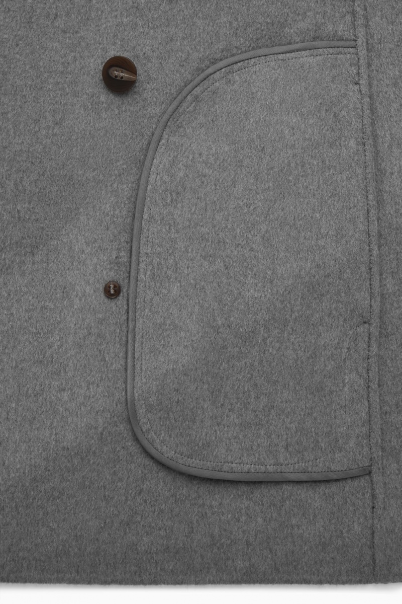 Women's COS Oversized Shawl-Collar Wool Jackets Grey NZ-03QTYUAWX