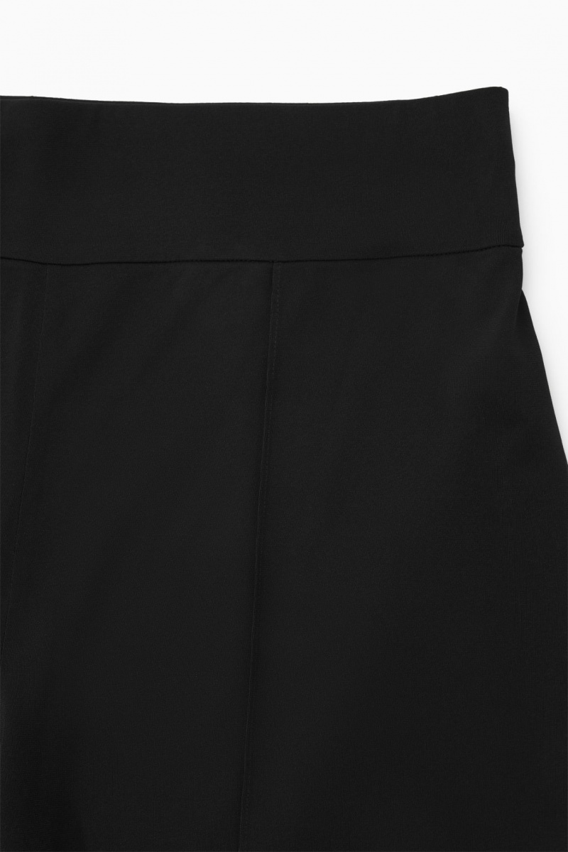 Women's COS Pintucked Flared Pants Black NZ-86JBRDMLQ