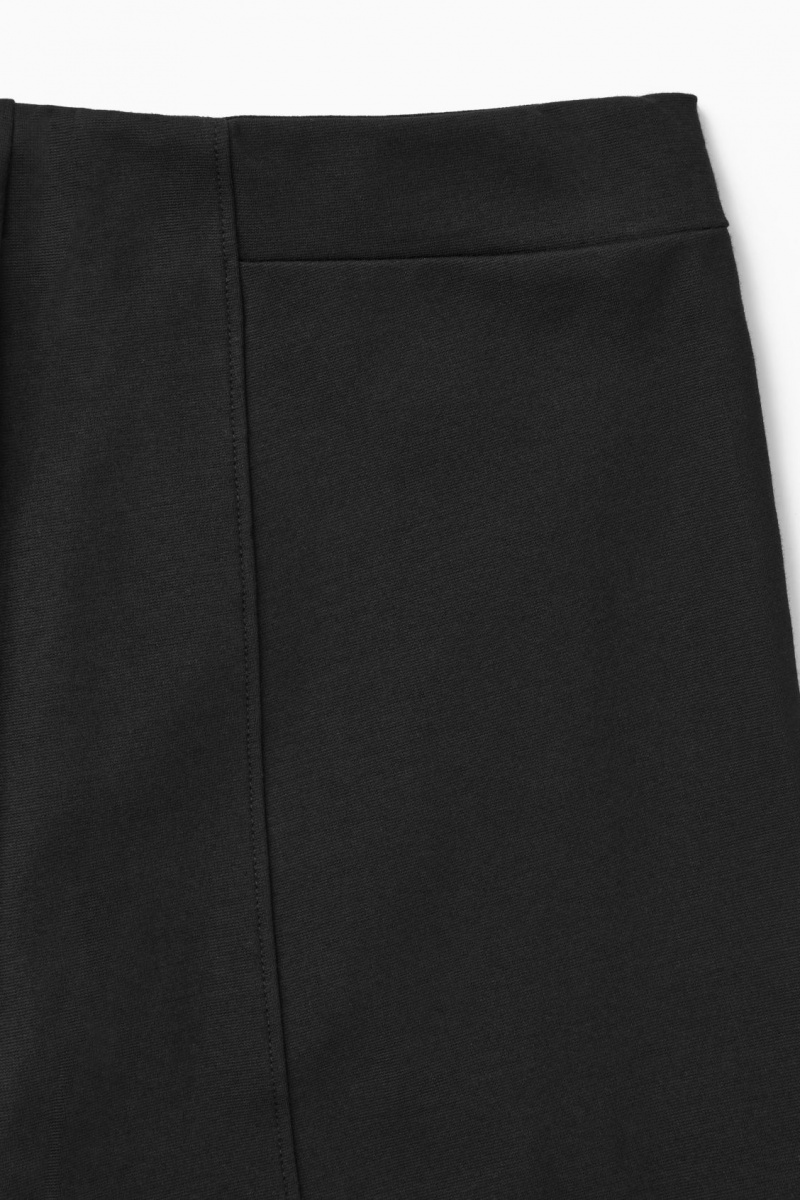 Women's COS Pintucked Kick-Flare Pants Black NZ-06KJBUYIV