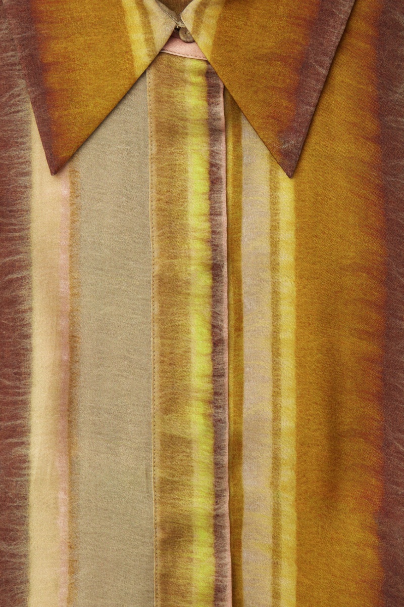 Women's COS Printed Midi Dress Brown / Orange NZ-25VMYDAZB