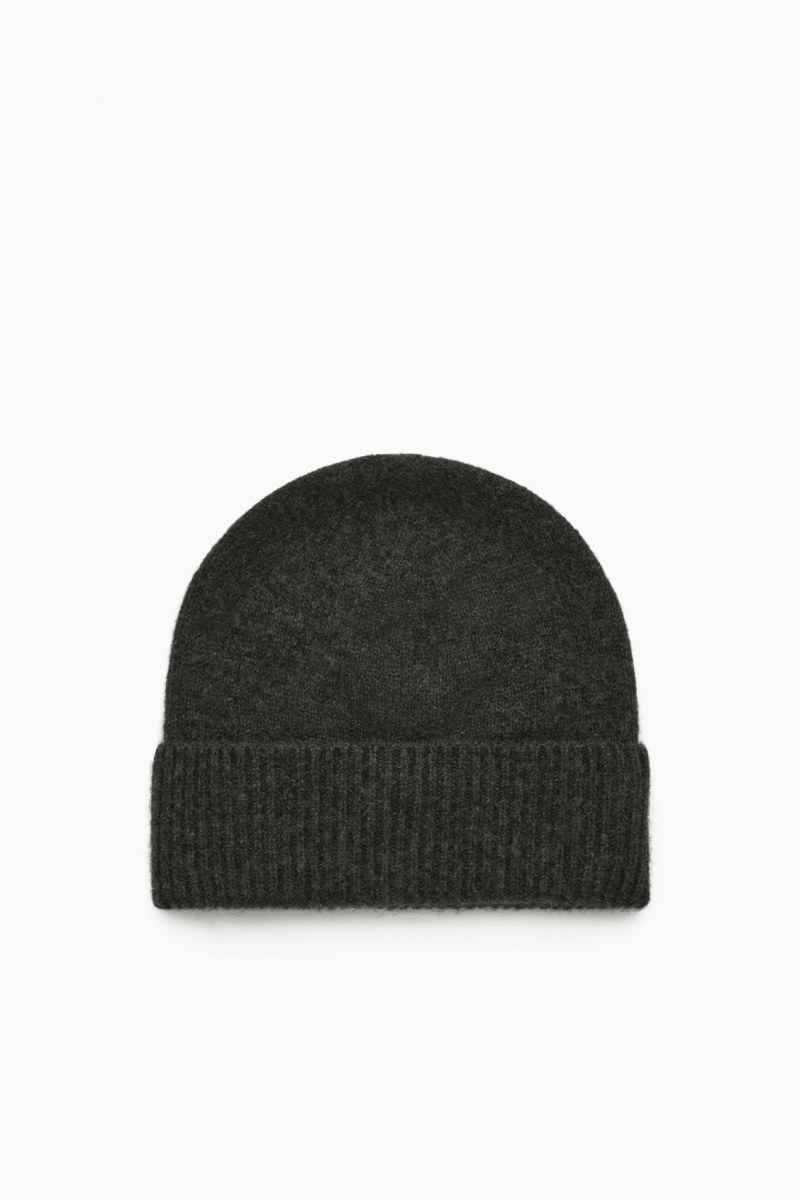 Women's COS Pure Cashmere Beanie Dark Grey NZ-52IAGKJOZ